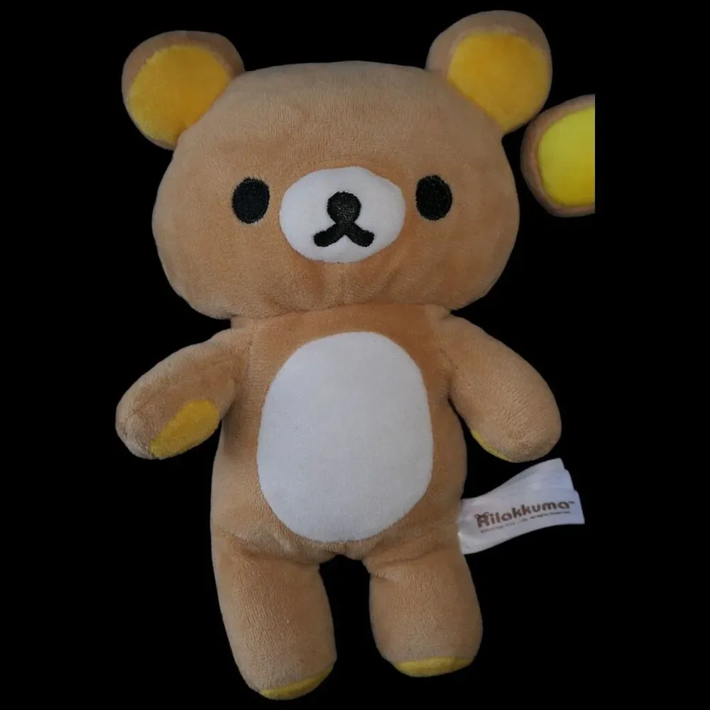 San-X Sanrio Rilakkuma Plush Bears (2) Cartoon Cute Stuffed Animals Japan EUC